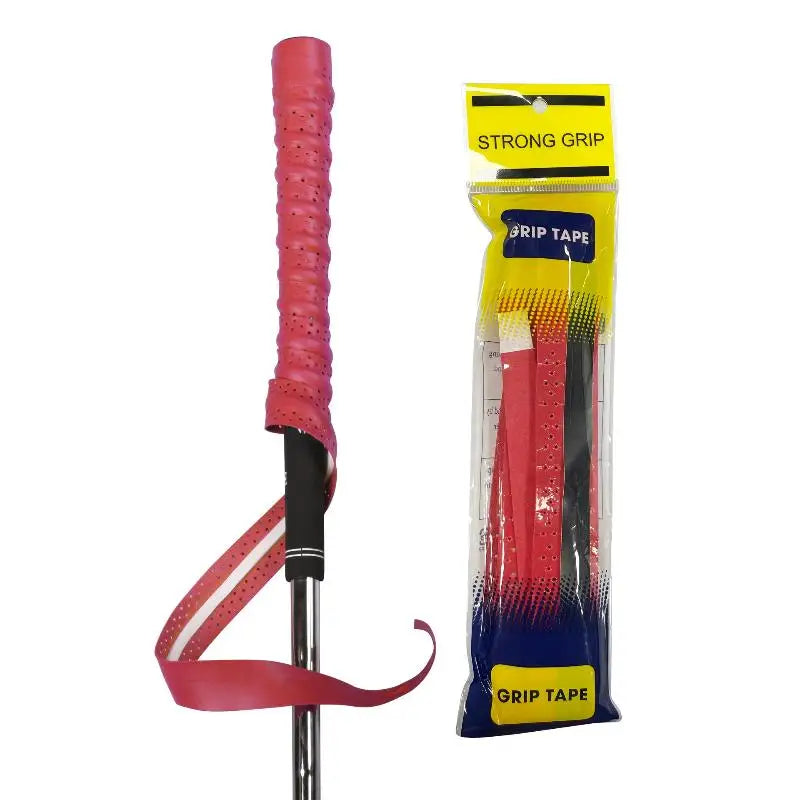 PU Leather Golf Club Grip Tape – Non-Slip Sweatproof Wrap Golf Grip Tape Axl 1PC Red