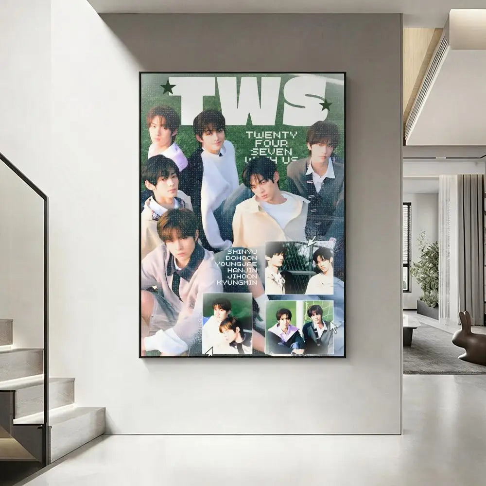 Idol T-TWS HD Art Poster | Waterproof Sticky Wall Decor Wall Art Poster Axl White5 50X70cmNoframe