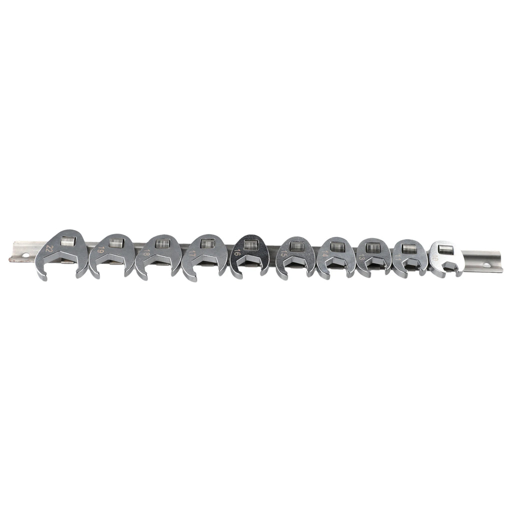 10-Piece Crowfoot Wrench Set | 3/8" Drive Metric 10–22mm Crowfoot Wrench Set Axl