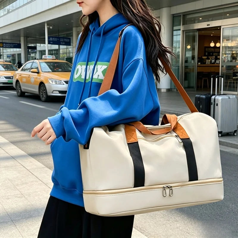 Portable Gym Duffle Bag – Weekender Travel Shoulder Bag Travel Duffle Bag Axl