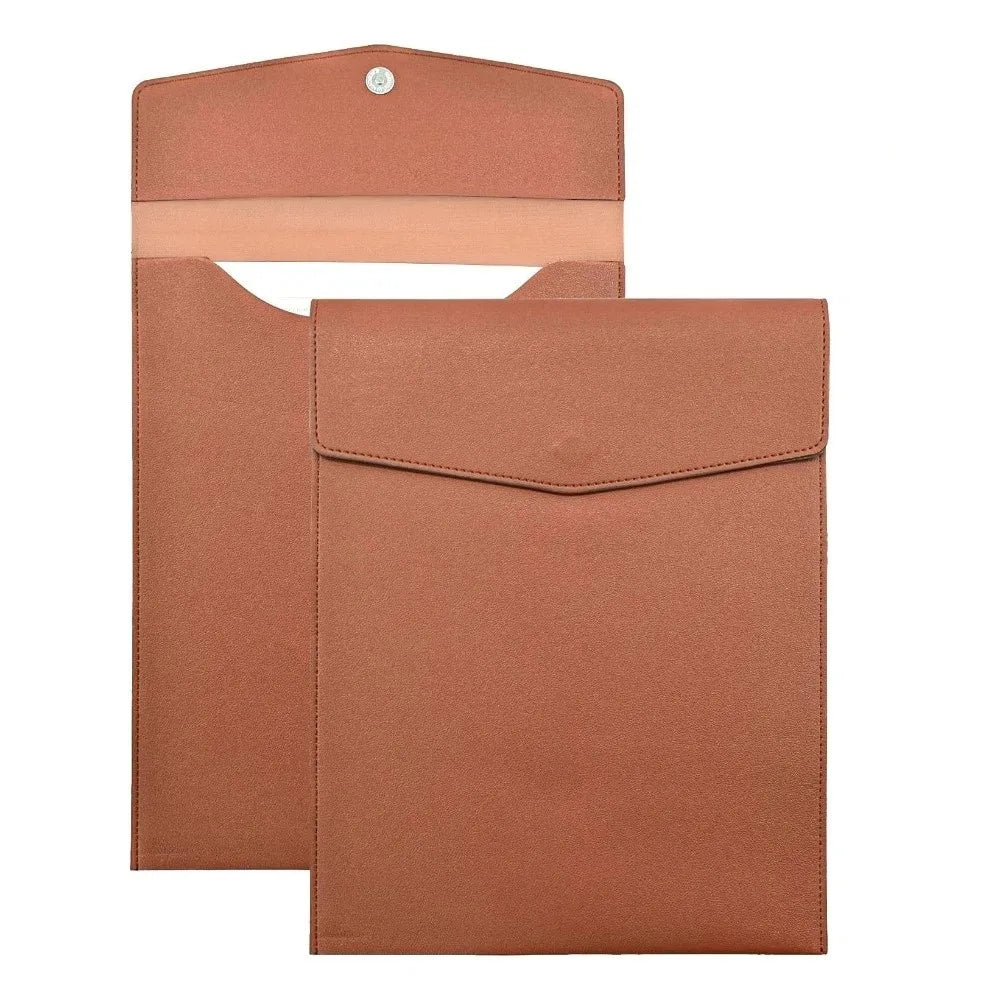 A4 File Folder Waterproof Document Bag | Portable Paper Organizer Document File Folder Axl Dark Brown