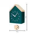 Nordic Silent Wall Clock – Modern Resin Pendulum Home Decor Silent Wall Clock Axl Green