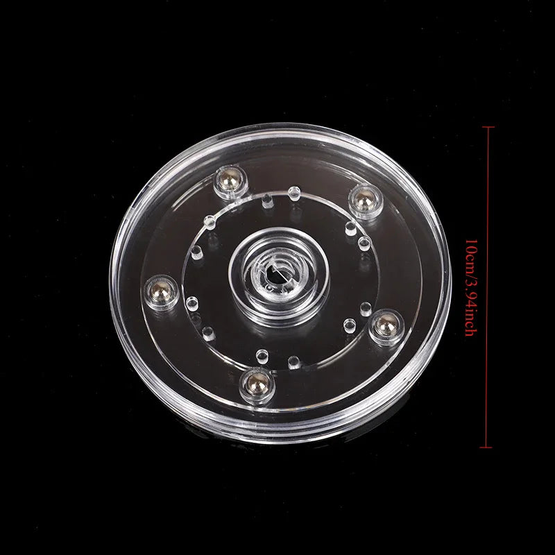 Acrylic 360° Rotating Display Stand – 4" Clear Turntable Base Rotating Display Stand Axl