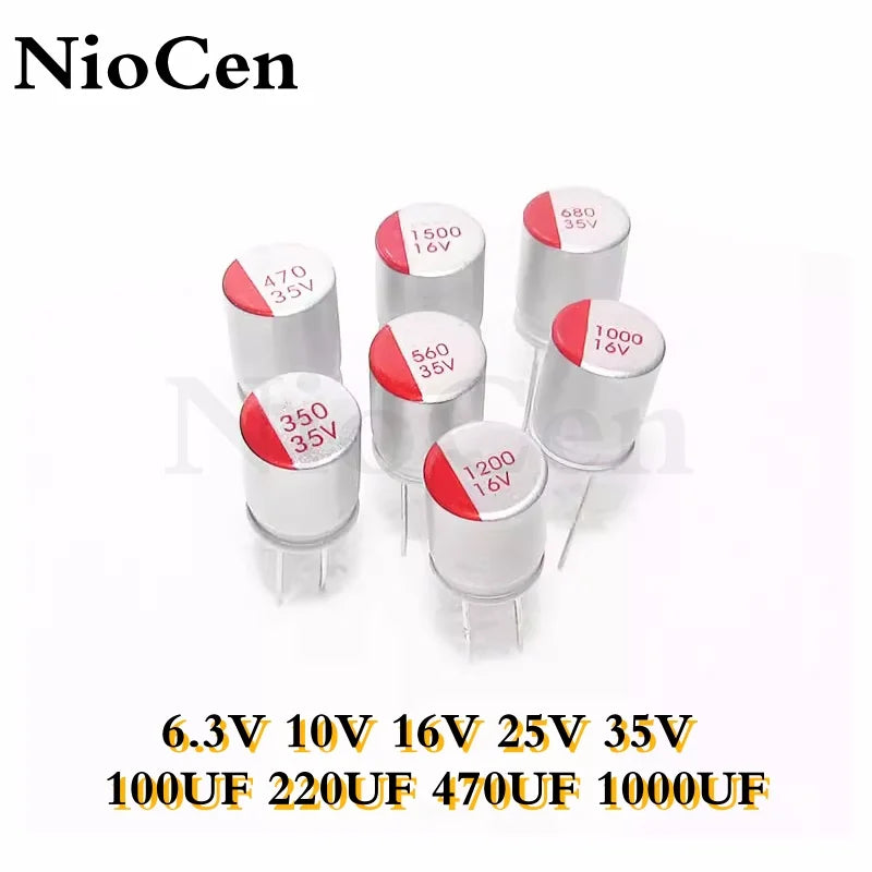 10PCS Solid State Electrolytic Capacitors 6.3V–35V | NioCen Electrolytic Capacitor Axl