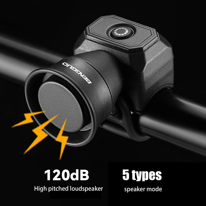 USB Rechargeable Electric Bike Bell – 120dB Waterproof Horn Electric Bike Bell Axl
