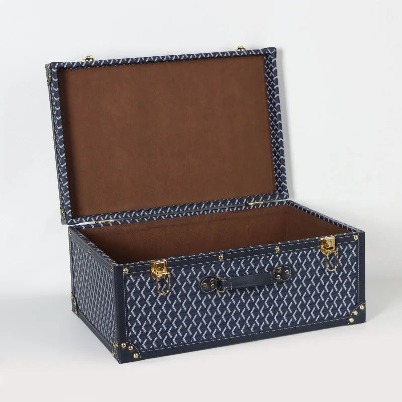Retro Leather Storage Box Set – S/M/L Lidded Home Organizer Decorative Storage Box Axl