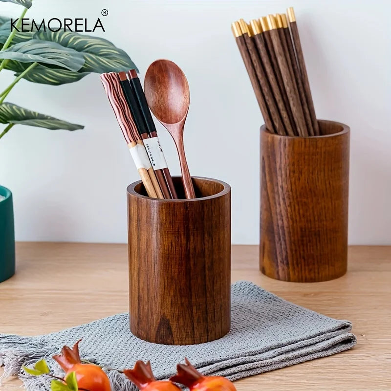 KEMORELA Wooden Chopstick & Utensil Holder Organizer Utensil Holder Axl