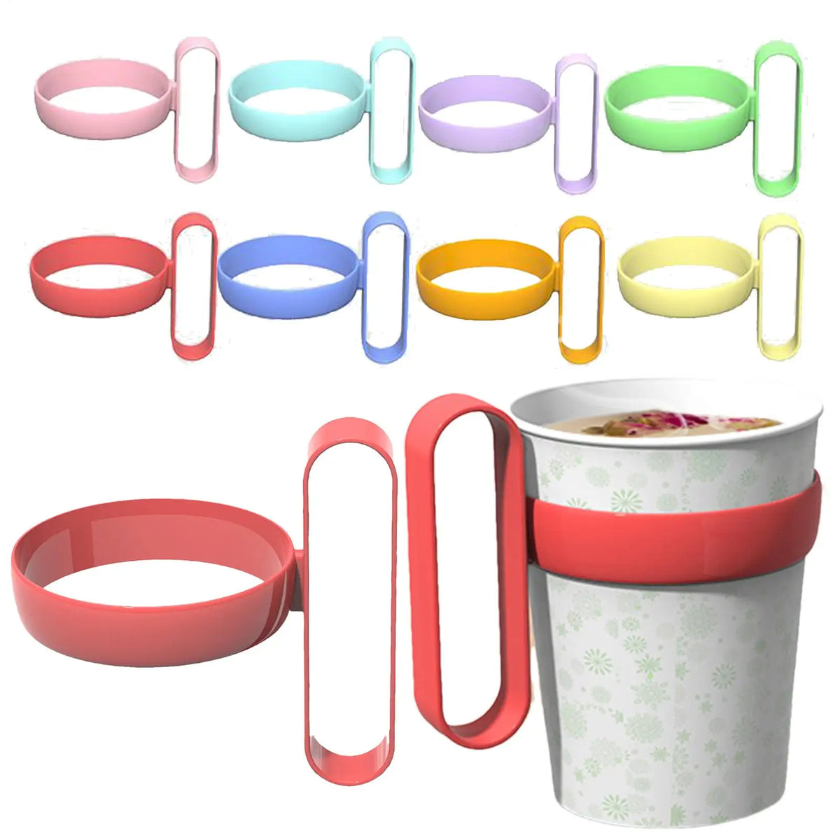 10-Pack Insulated Cup Handles – Anti-Scald Removable Grip Cup Handle Grip Axl