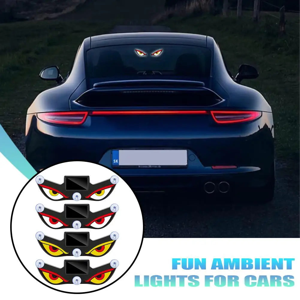 Solar LED Devil Eyes Car Atmosphere Light | Type-C Charging Car Atmosphere Light Axl
