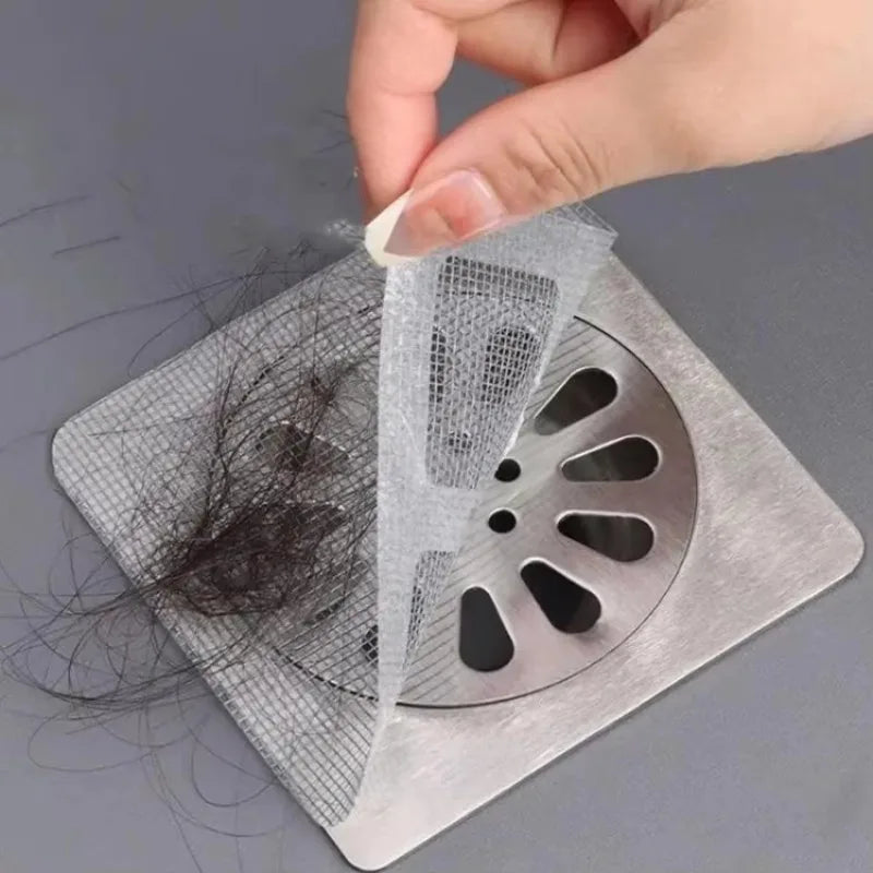 30-Pc Disposable Mesh Drain Stickers – Shower & Sink Filter Drain Filter Sticker Axl
