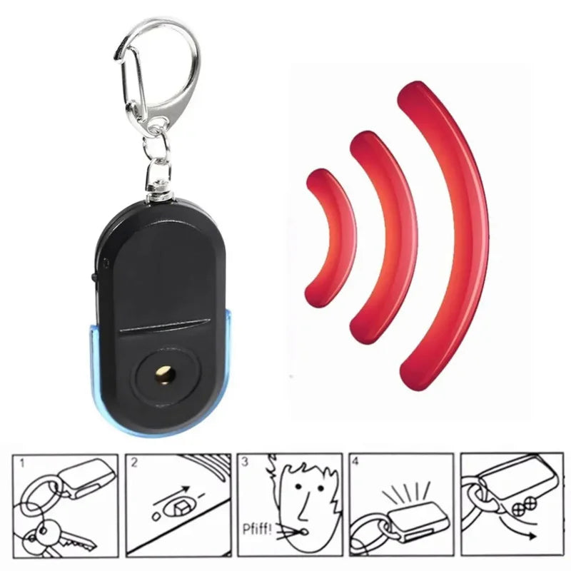 Whistle Key Finder Keychain with LED Torch – Sound Activated Key Finder Keychain Axl