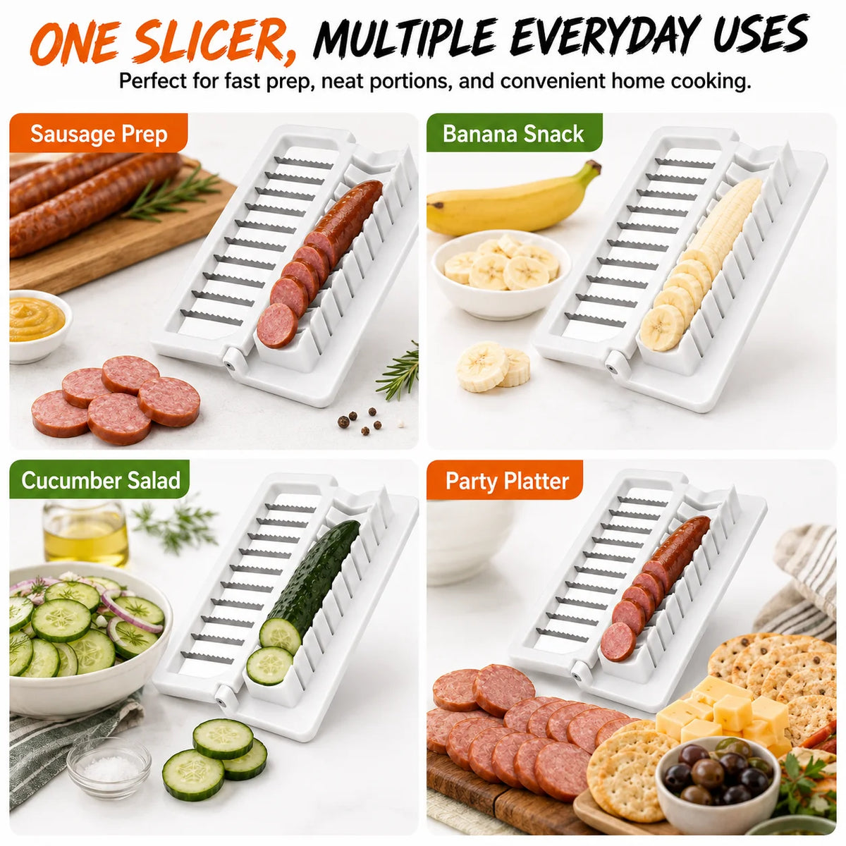 Wavy Crinkle Cutter Slicer – Fries, Veggies & Hot Dog Chopper Crinkle Cutter Slicer Axl