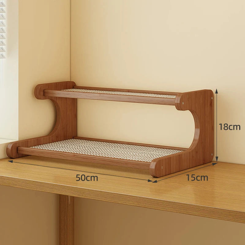 Bamboo 3-Tier Corner Bathroom Shelf & Large Storage Rack Corner Storage Shelf Axl Second Floor B