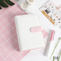 Vintage Leather Ring Binder Notebook A5 A6 | Refillable Organizer Ring Binder Notebook Axl A6 white