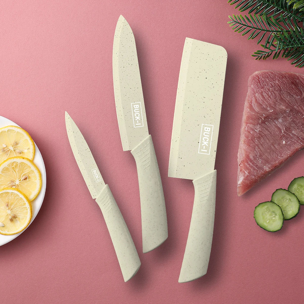 3-Piece Kitchen Knife Set – Stainless Steel Chef & Fruit Knives Kitchen Knife Set Axl