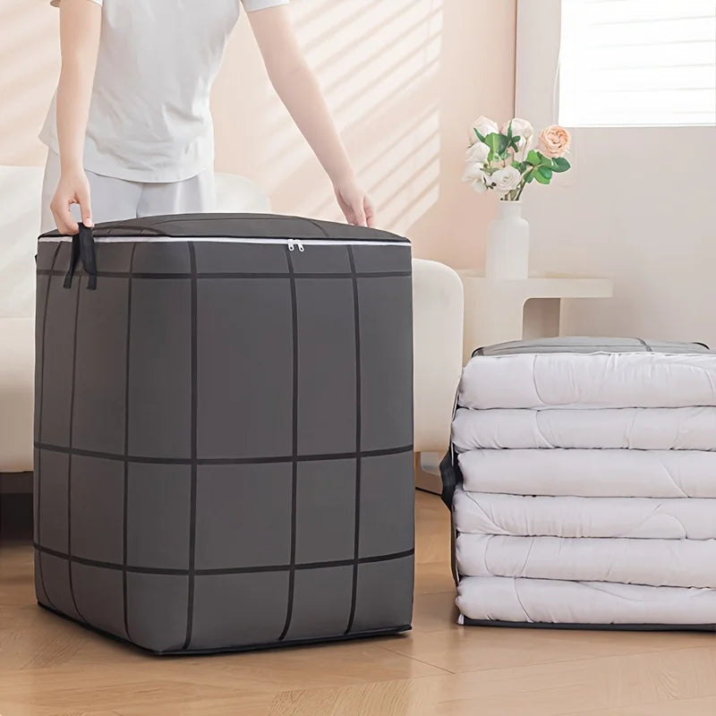 Large Fabric Storage Bag Zipper & Handles – Blankets & Clothes Fabric Storage Bag Axl