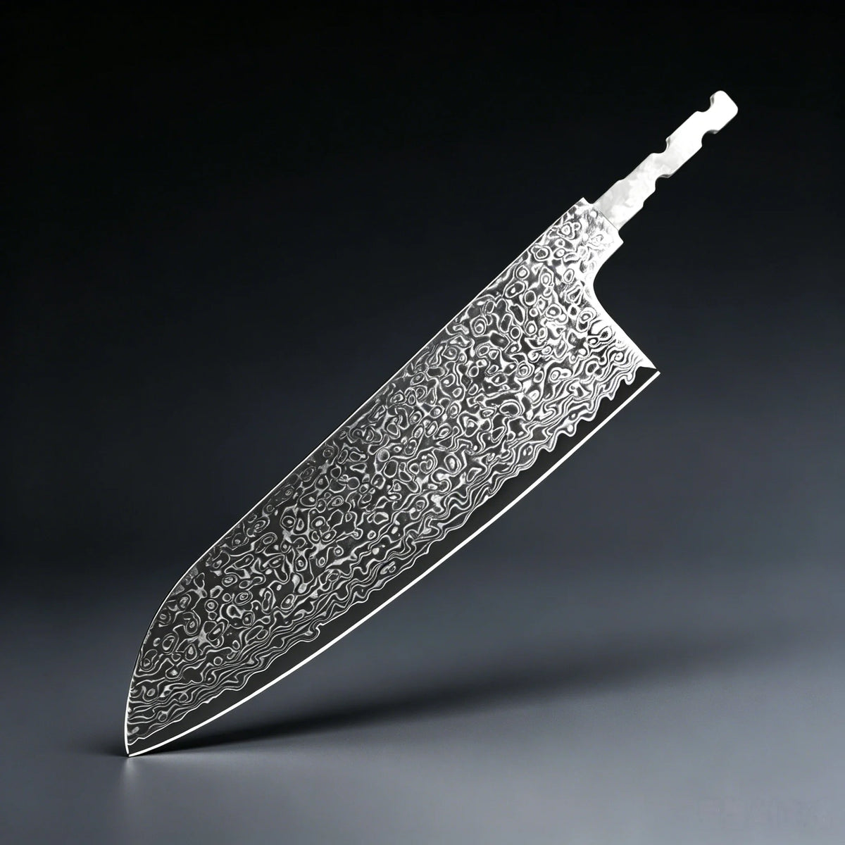 Hand Forged Damascus Steel Chef Knife Blade – 21.8cm Damascus Chef Knife Axl Santoku Blade