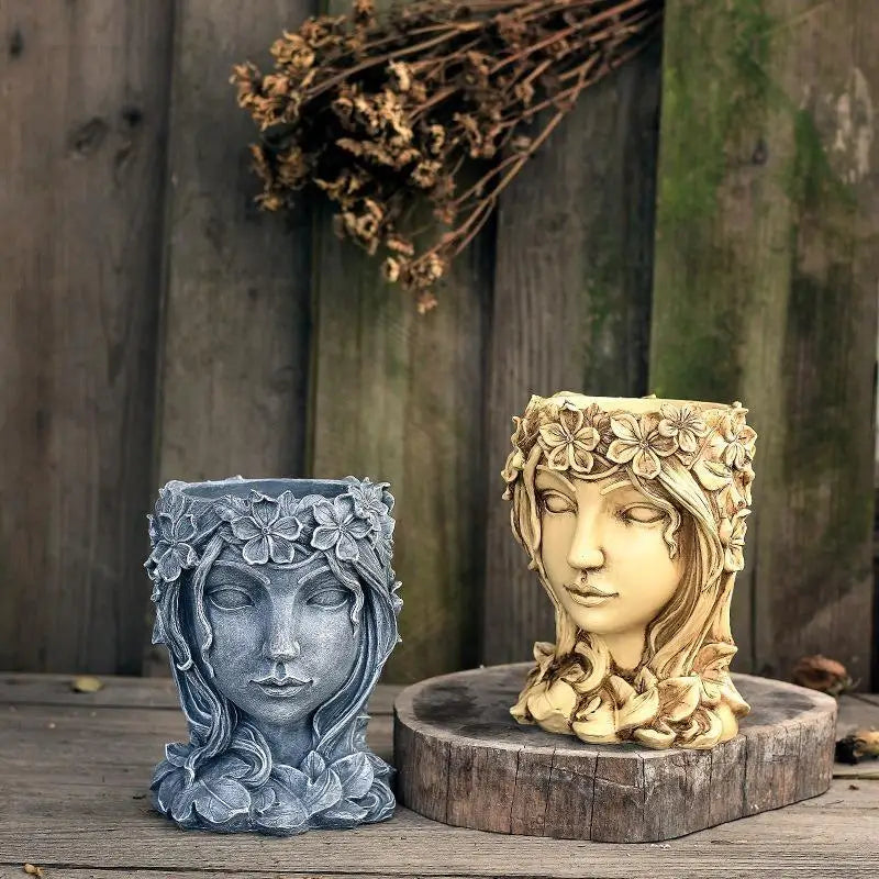 Goddess Statue Flower Pot – Resin Succulent Planter & Vase Decorative Planter Axl