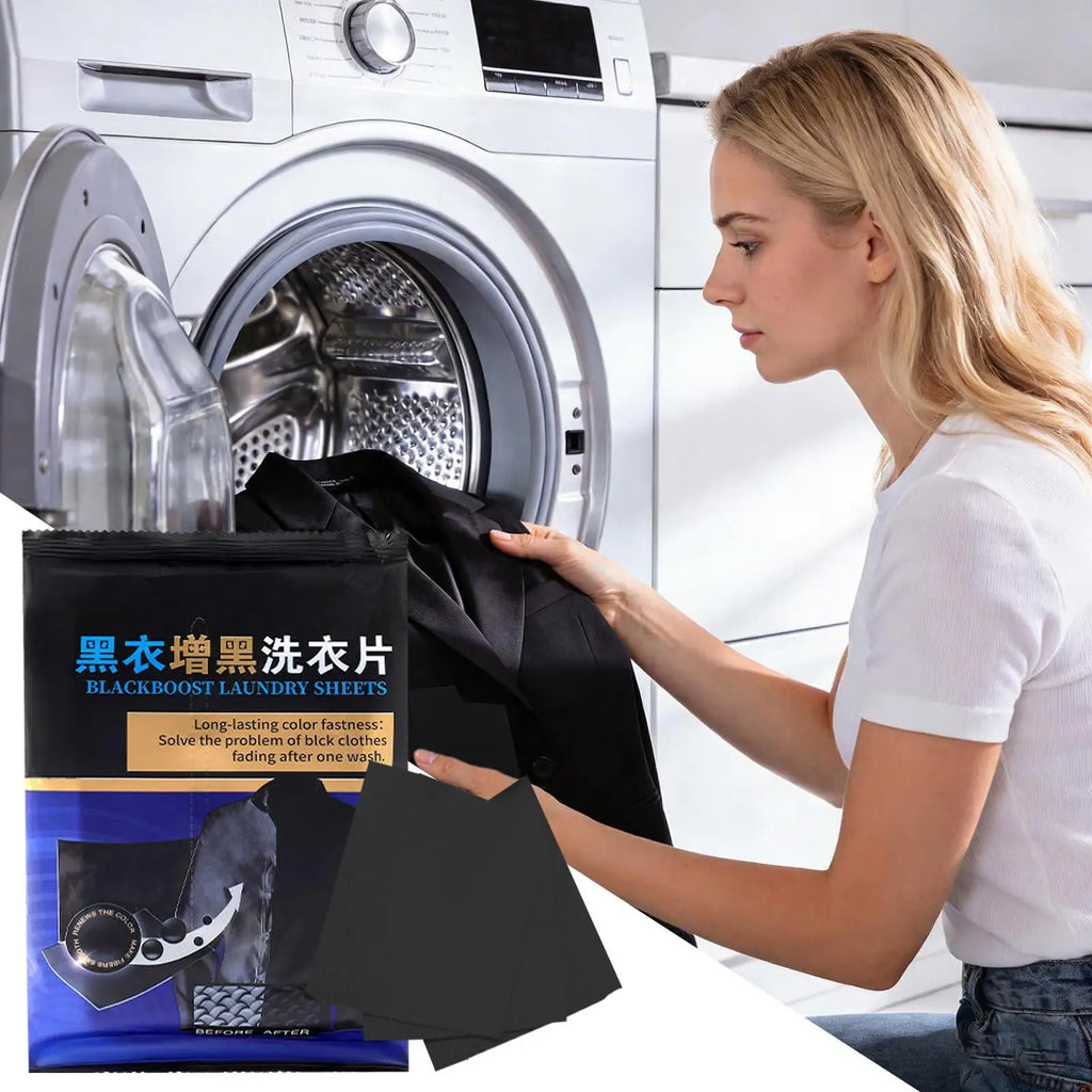 50-Pack Black Clothing Color Restorer Laundry Sheets Laundry Color Sheets Axl