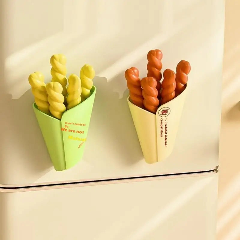 Twist Seal Food Bag Clips – 5 Pack with Magnetic Storage Box Food Bag Clips Axl