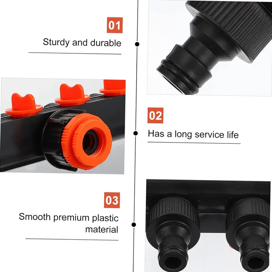 4-Way Garden Hose Splitter – Faucet Diverter with 4 Valves Hose Faucet Splitter Axl