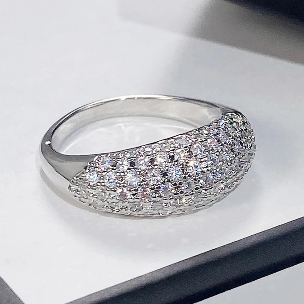 Huitan Cubic Zirconia Ring for Women – Wedding Band Gift Fashion Ring Axl F1578 7