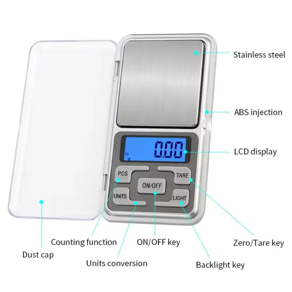 Mini Digital Pocket Scale 500g/0.01g – Jewelry & Kitchen Digital Pocket Scale Axl