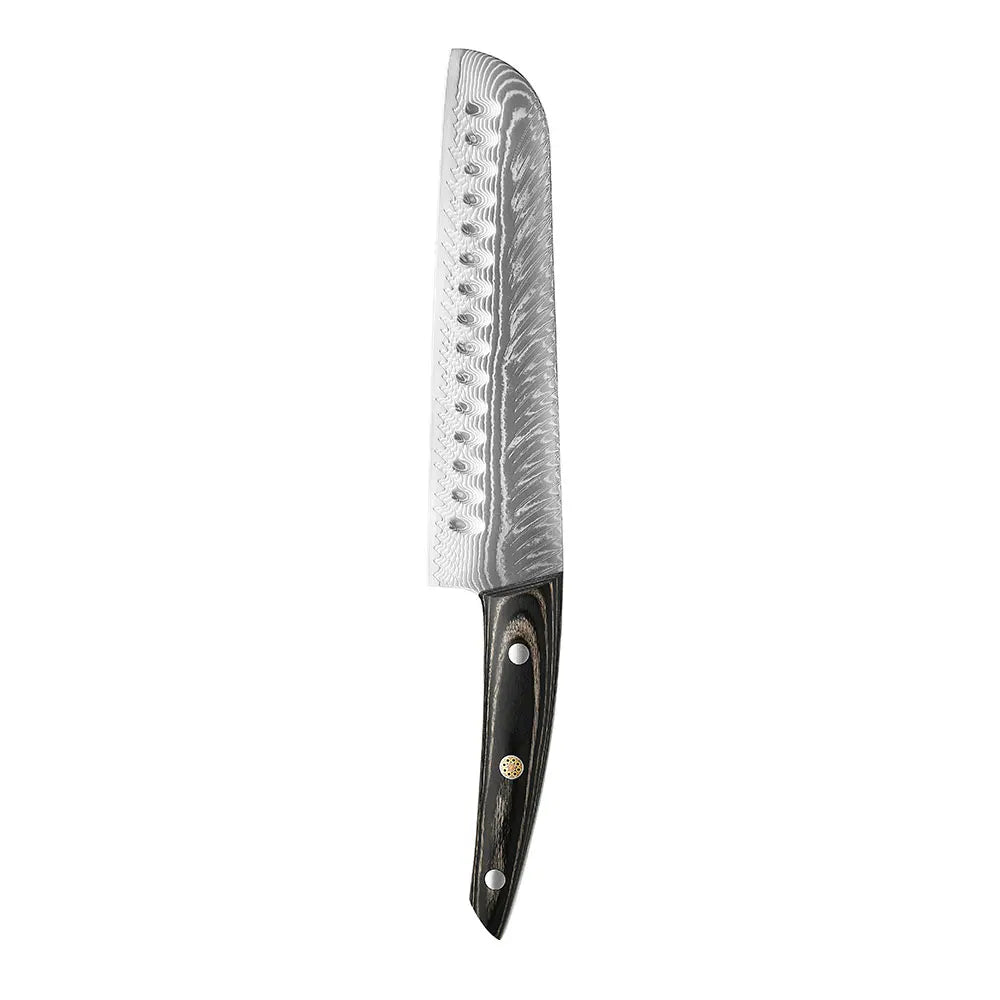 Damascus Steel Chef's Knife – 18cm Blade & Solid Wood Handle Damascus Chef's Knife Axl Meat cutting knife B