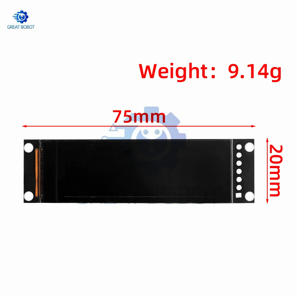 2.08" OLED Display Module 256×64 SH1122 Controller White OLED Display Module Axl