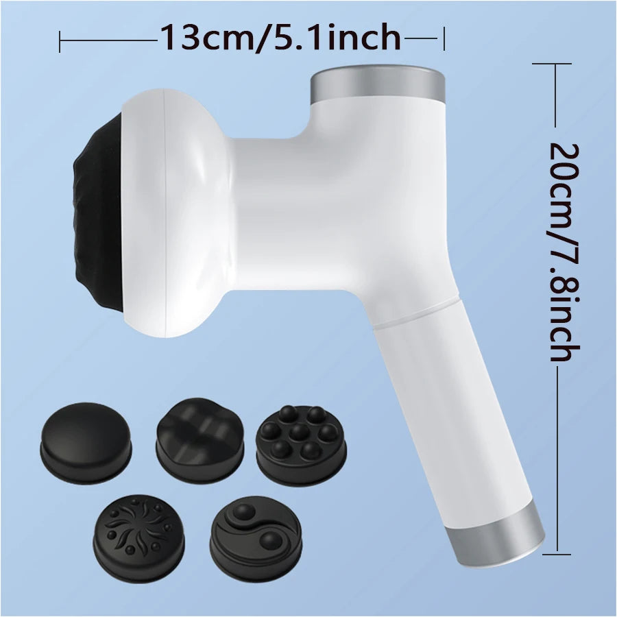 USB Body Massager – 8 Levels & 5 Massage Heads Handheld Body Massager Axl
