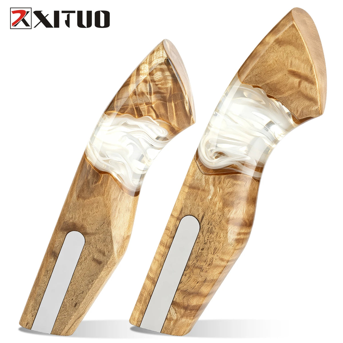 XITUO Handmade Wood & Resin Knife Handle – Gyuto & Sushi Knife Handle Blank Axl 2PCS Handle