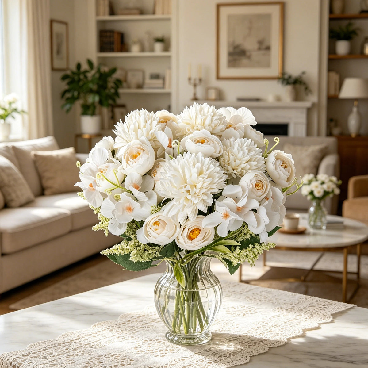 Silk Hydrangea Rose Bud Artificial Flowers – Wedding & Home Décor Artificial Silk Flowers Axl
