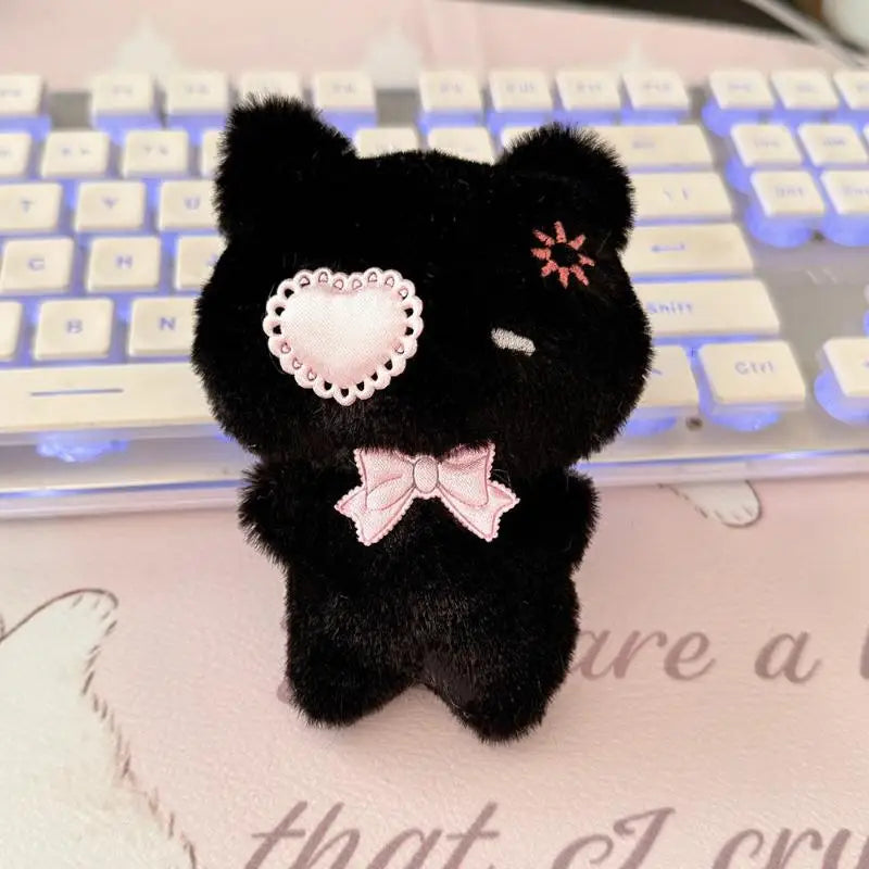 Kawaii Plush Cat Keychain – Cute Bag Charm & Backpack Pendant Plush Keychain Charm Axl A4