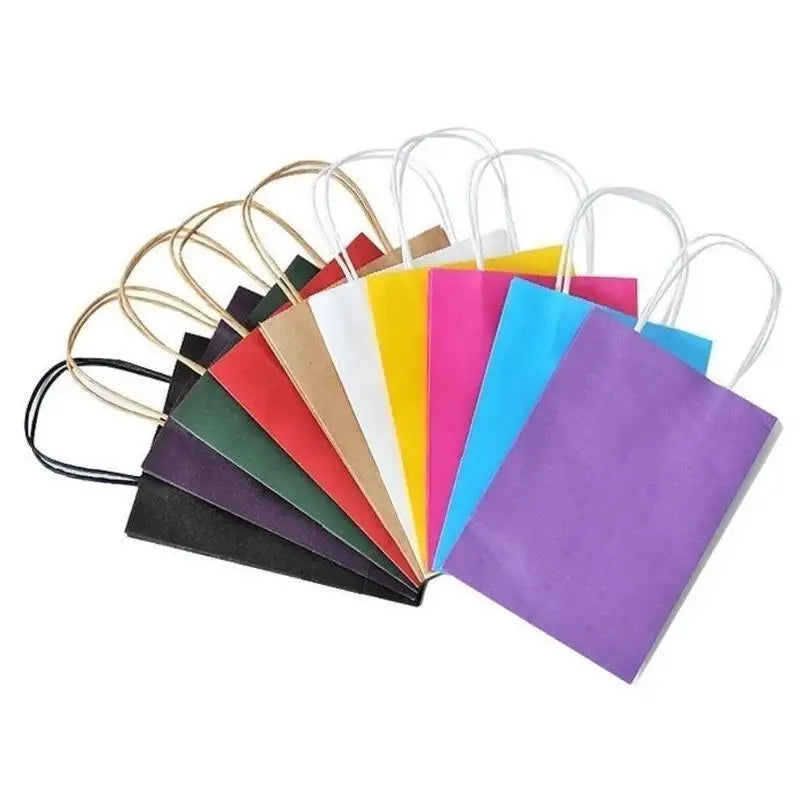 Kraft Paper Gift Bags with Handles 5-Pack | Party Favor Bags Kraft Gift Bags Axl