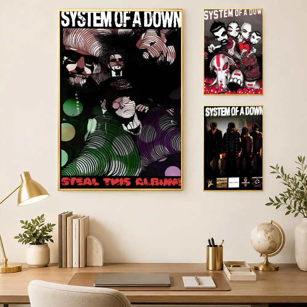 System of a Down Wall Poster – Self-Stick HD Waterproof Art Music Wall Poster Axl