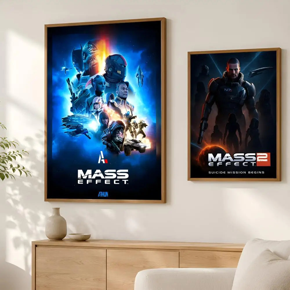 Mass Effect HD PVC Wall Poster – Self-Stick & Waterproof Decor Wall Art Poster Axl