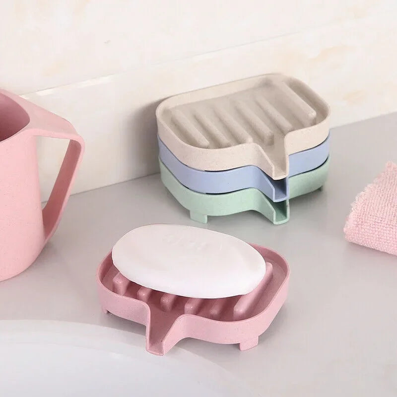 Self-Draining Silicone Soap Dish – Portable Bar Soap Holder Soap Dish Axl