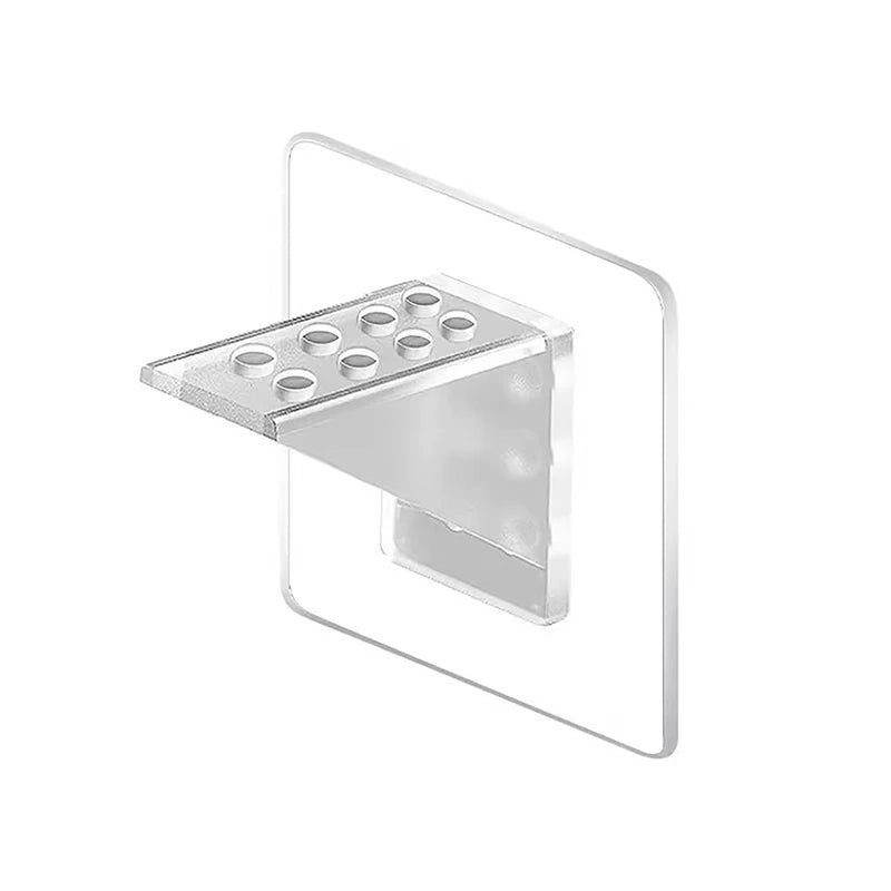 4-Pack Adhesive Shelf Support Pegs – No-Drill Cabinet Clips Shelf Support Brackets Axl