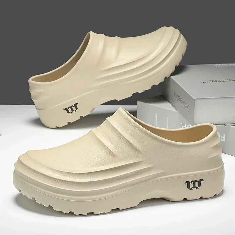 Anti-Slip Oil-Proof Chef Clogs – Men's Slip-On Work Shoes Chef Work Clogs Axl