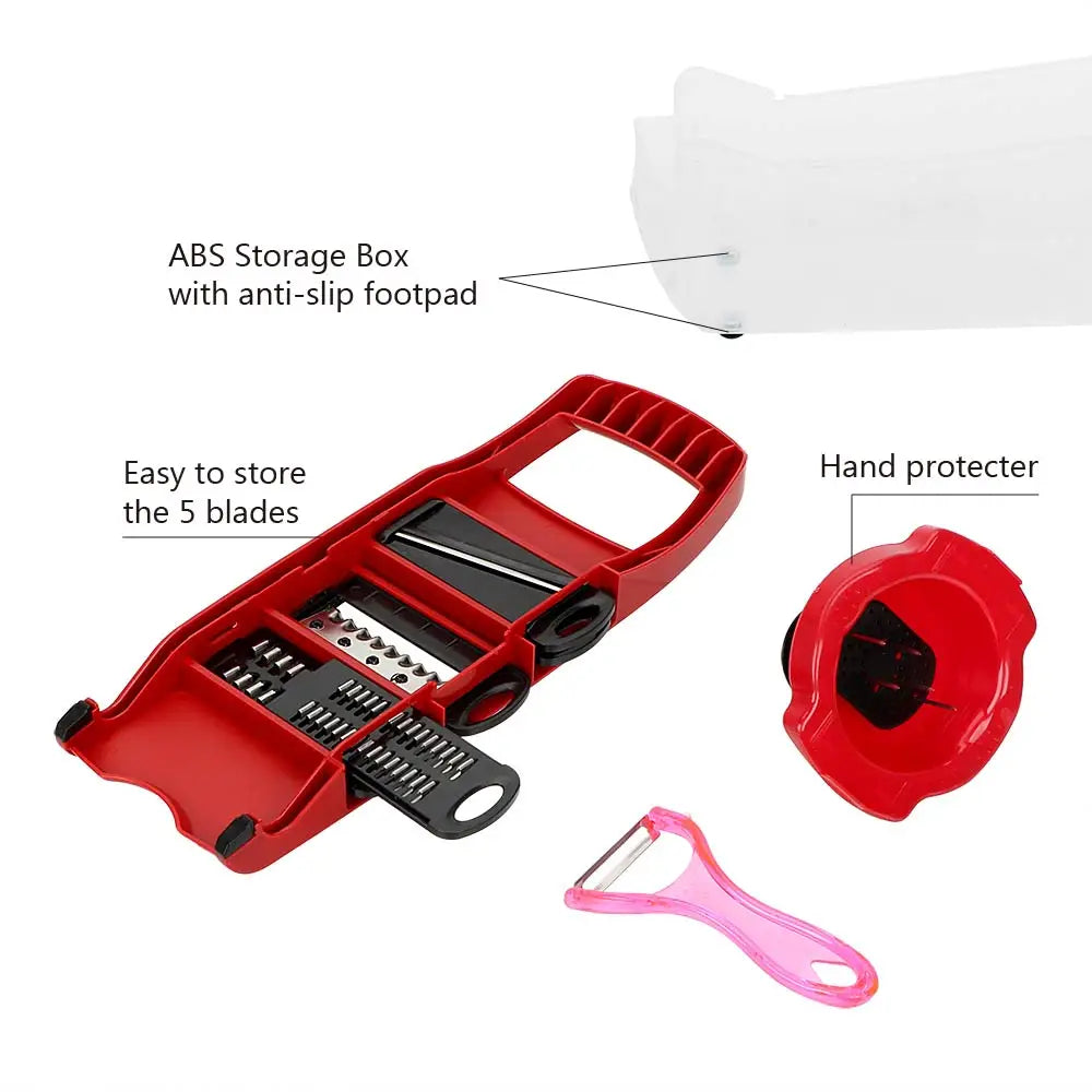6-Blade Mandoline Slicer Vegetable Grater & Kitchen Tool Set Mandoline Slicer Set Axl