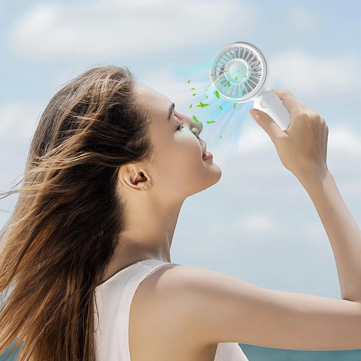 3-Speed USB Rechargeable Quiet Handheld Fan – Portable Mini Handheld Portable Fan Axl