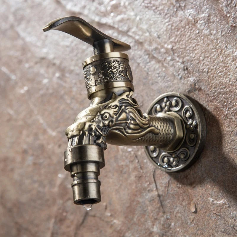 Antique Bronze Wall Mount Bibcock – Zinc Alloy Garden Faucet Garden Wall Faucet Axl