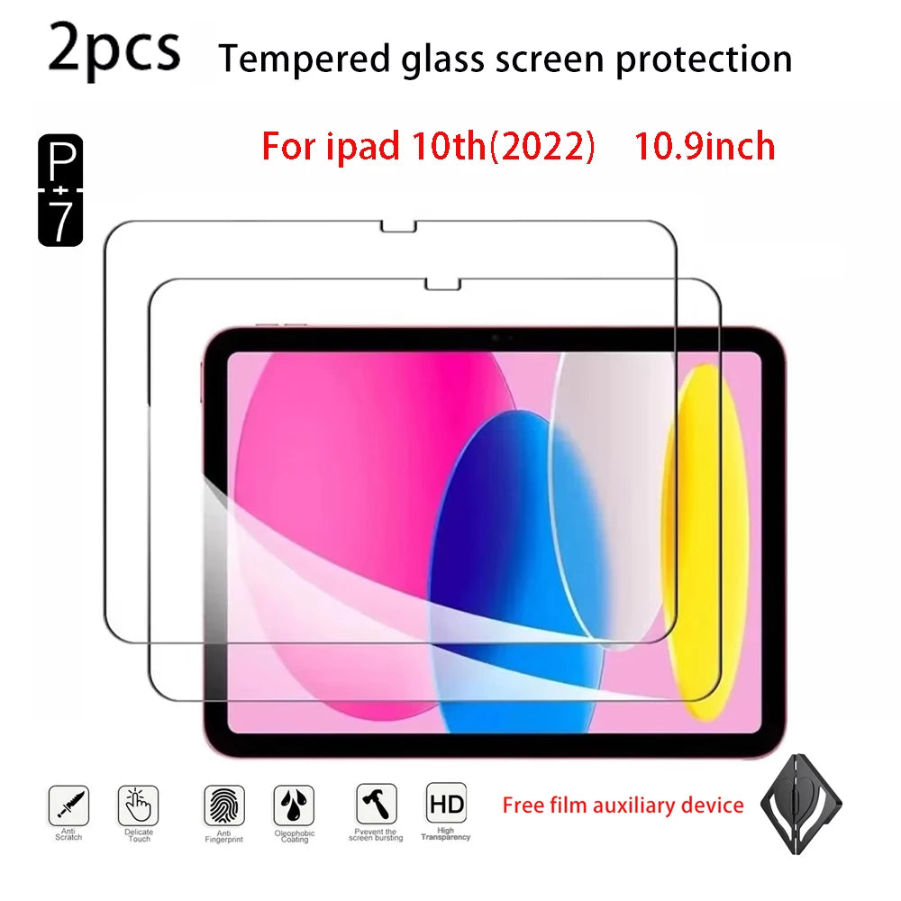 2-Pack HD Tempered Glass Screen Protector – iPad 10th 11th 12th Gen Tablet Screen Protector Axl For ipad10th 2022