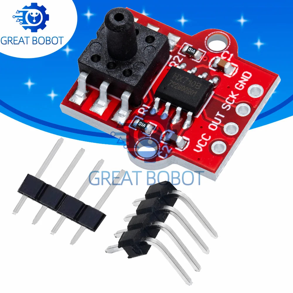 DC 3.3V/5V Pressure Sensor Module 0–40KPa for Arduino Pressure Sensor Module Axl Default Title