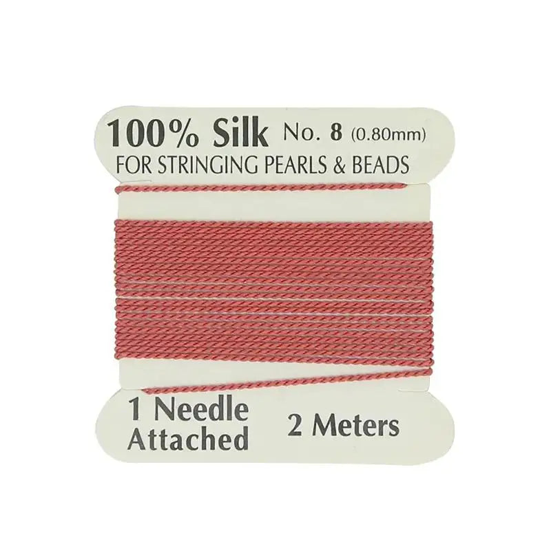 0.8mm Natural Silk Cord 2M – Multicolor DIY Jewelry Making Jewelry Making Cord Axl Dark pink