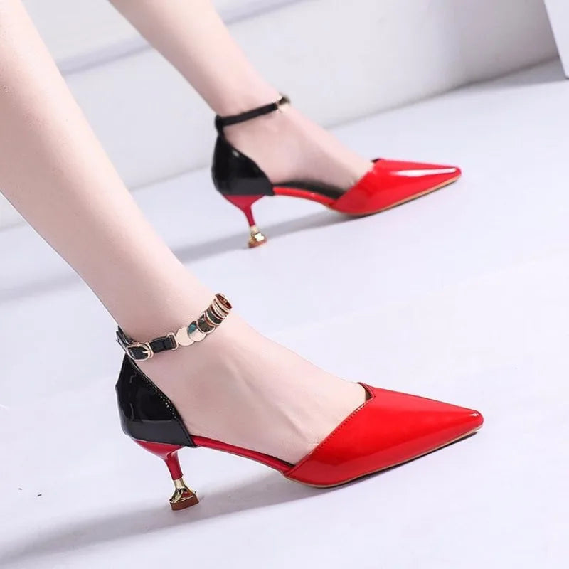 Women's Stiletto Heels – Pointed Toe Buckle Strap Slingback Pumps Stiletto Heels Axl