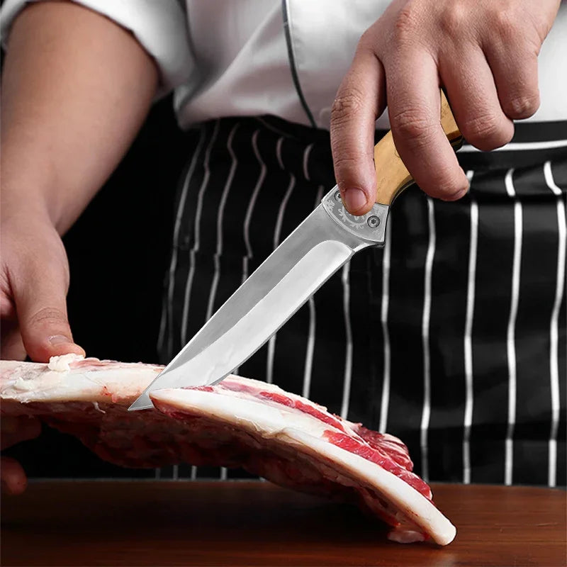 InLeung Forged Boning Knife – Stainless Steel & Wood Handle Boning Knife Axl