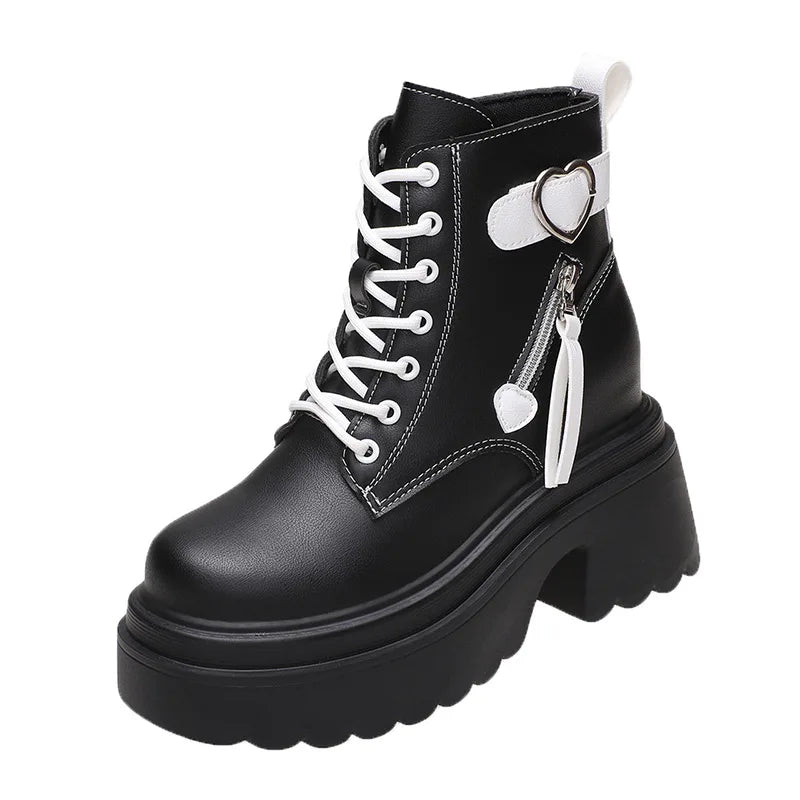 Women's Platform Ankle Boots Chunky Heel Lace-Up | Sizes 5–11 Platform Ankle Boots Axl black 34