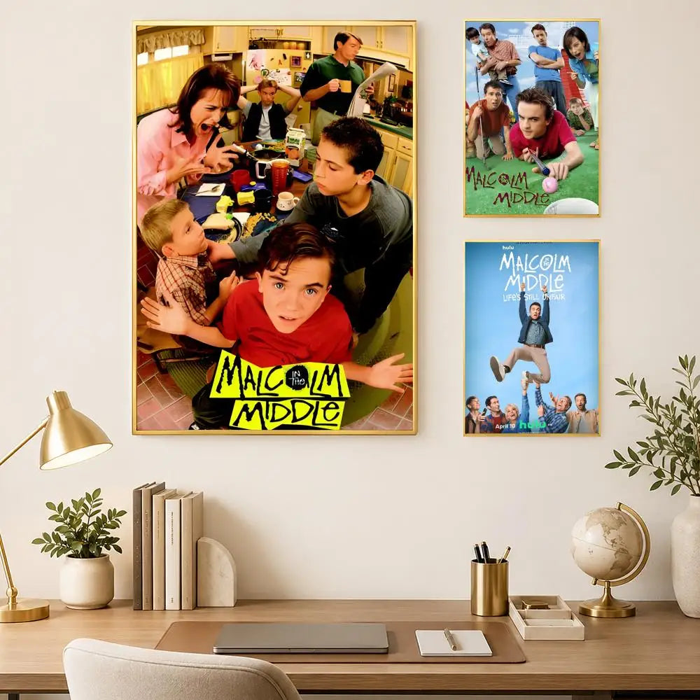 Malcolm in the Middle Poster – Self-Stick HD Waterproof Wall Art Wall Art Poster Axl
