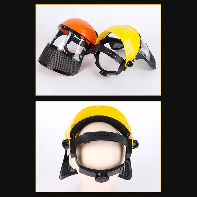 Safety Helmet Full Face Mesh Mask – Grass Trimmer & Forestry Safety Helmet & Mask Axl